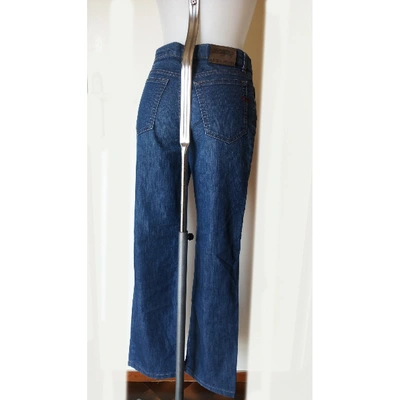 Pre-owned Krizia Blue Cotton - Elasthane Jeans