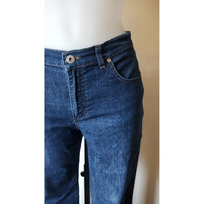 Pre-owned Krizia Blue Cotton - Elasthane Jeans
