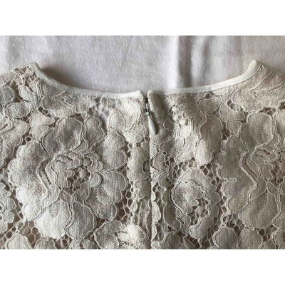 Pre-owned Lanvin Lace Blouse In Ecru