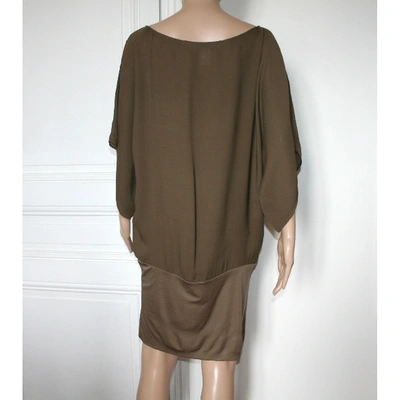 Pre-owned Paul & Joe Silk Mini Dress In Brown