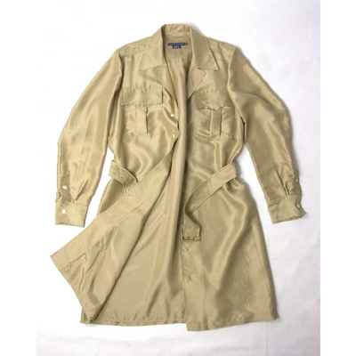 Pre-owned Ralph Lauren Gold Silk Coat