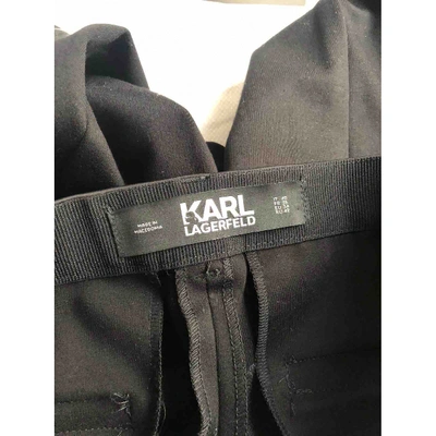 Pre-owned Karl Large Pants In Black