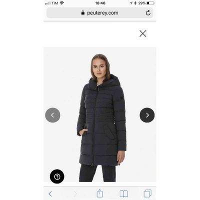 Pre-owned Peuterey Puffer In Navy