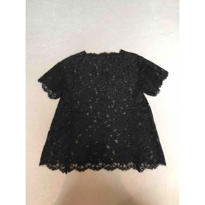 Pre-owned Valentino Black Lace  Top