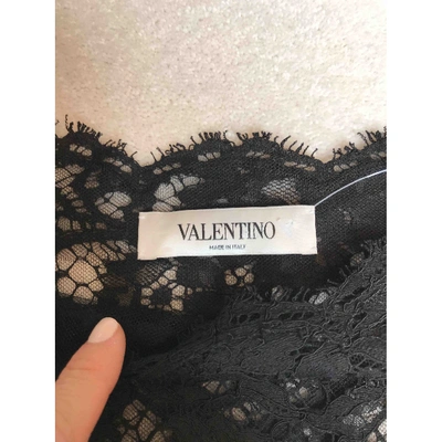 Pre-owned Valentino Black Lace  Top