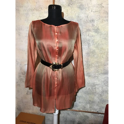 Pre-owned Givenchy Silk Blouse In Orange