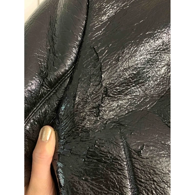 Pre-owned Alexander Mcqueen Black Shearling Coat