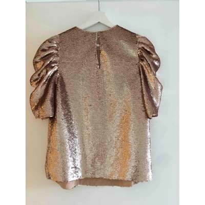 Pre-owned Ulla Johnson Glitter Top In Pink