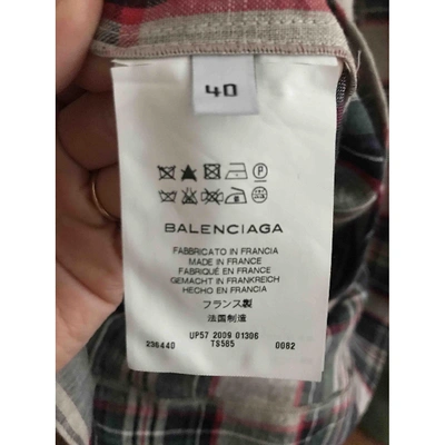 Pre-owned Balenciaga Linen Mid-length Dress In Multicolour
