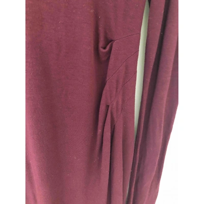 Pre-owned Donna Karan Mid-length Dress In Burgundy