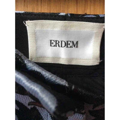 Pre-owned Erdem Trousers In Blue