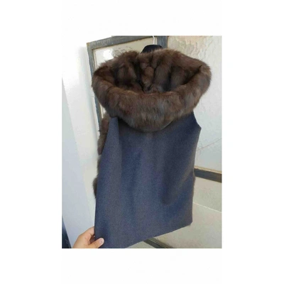 Pre-owned Yves Salomon Brown Fur Coat