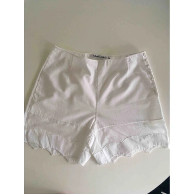 Pre-owned Dior White Cotton Shorts