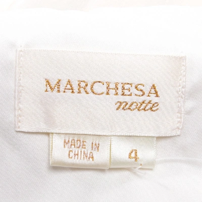 Pre-owned Marchesa White Silk Dress
