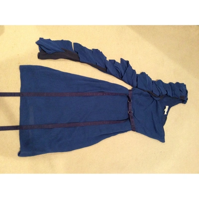 Pre-owned Aquascutum Mid-length Dress In Blue