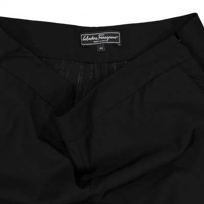 Pre-owned Ferragamo Black Wool Trousers