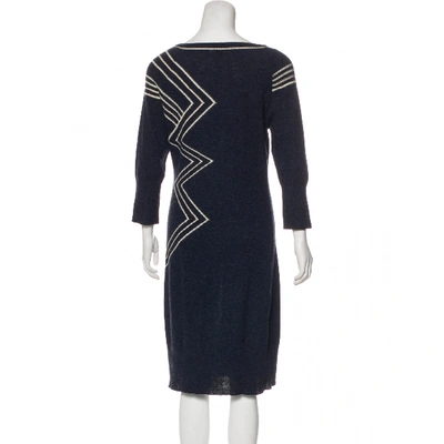 Pre-owned Diane Von Furstenberg Wool Mid-length Dress In Multicolour