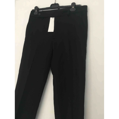 Pre-owned Helmut Lang Wool Straight Pants In Black