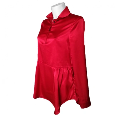 Pre-owned Alessandro Dell'acqua Red Polyester Top
