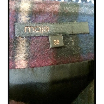 Pre-owned Maje Wool Mini Skirt In Multicolour