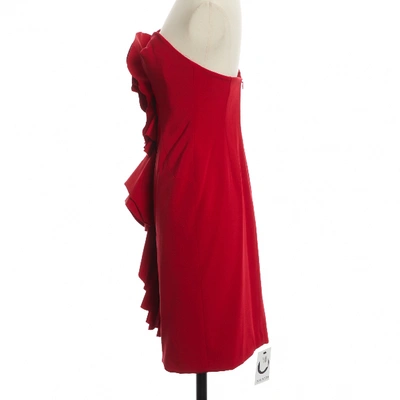 Pre-owned Marchesa Silk Mid-length Dress In Red