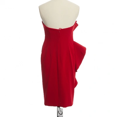 Pre-owned Marchesa Silk Mid-length Dress In Red