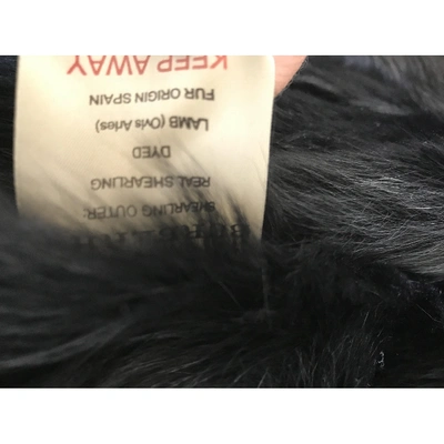 Pre-owned Burberry Black Mongolian Lamb Coat