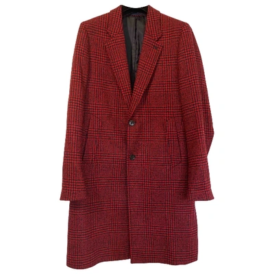 Pre-owned Paul Smith Wool Coat In Red