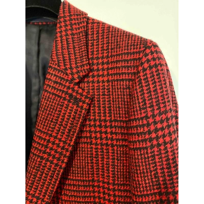Pre-owned Paul Smith Wool Coat In Red