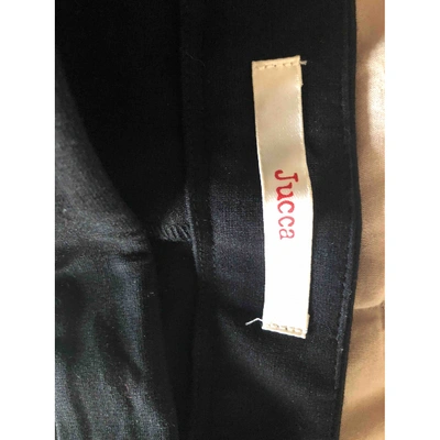 Pre-owned Jucca Wool Trousers In Black