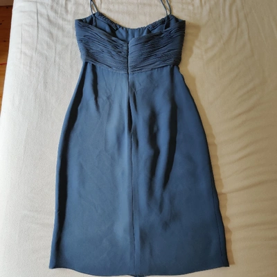 Pre-owned Valentino Silk Mini Dress In Blue