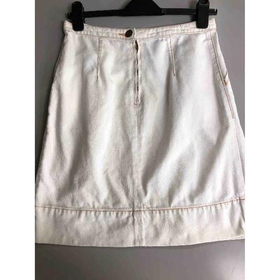 Pre-owned Chloé Mid-length Skirt In White