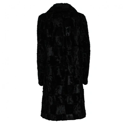 Pre-owned Simonetta Ravizza Black Astrakhan Coat