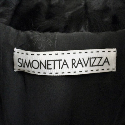 Pre-owned Simonetta Ravizza Black Astrakhan Coat