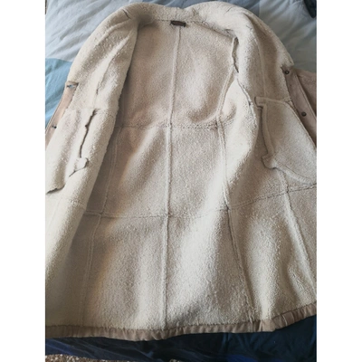 Pre-owned Tod's Beige Shearling Coat