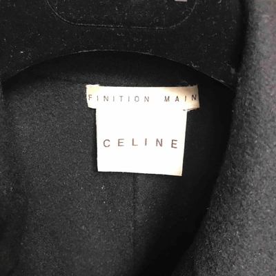 Pre-owned Celine Cashmere Coat In Black