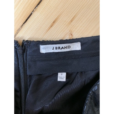 Pre-owned J Brand Leather Mini Short In Black