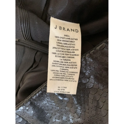 Pre-owned J Brand Leather Mini Short In Black