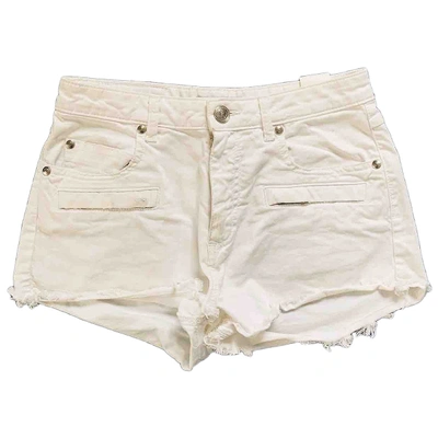 Pre-owned Pierre Balmain White Denim - Jeans Shorts