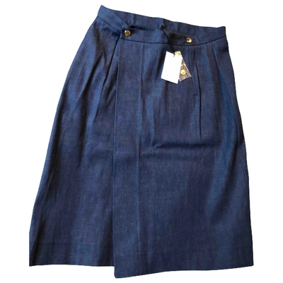 Pre-owned Atlantique Ascoli Navy Denim - Jeans Skirt