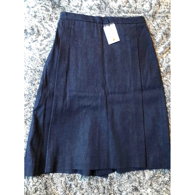 Pre-owned Atlantique Ascoli Navy Denim - Jeans Skirt