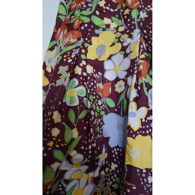 Pre-owned Patrizia Pepe Silk Mid-length Skirt In Multicolour