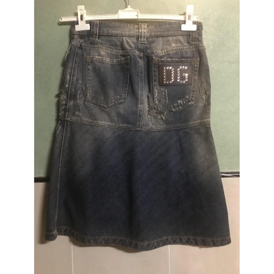 Pre-owned Dolce & Gabbana Mid-length Skirt In Blue