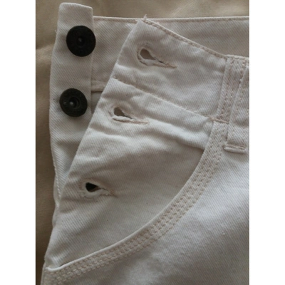 Pre-owned Max Mara Ecru Cotton Shorts