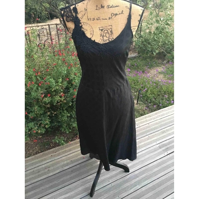 Pre-owned Isabel Marant Silk Mid-length Dress In Black