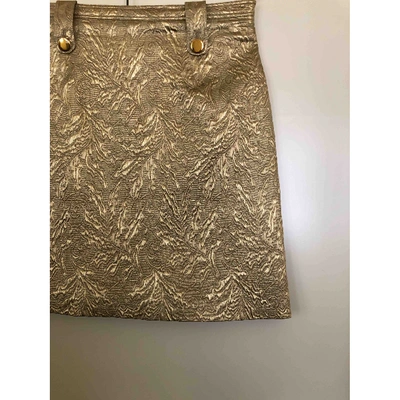 Pre-owned Burberry Gold Skirt