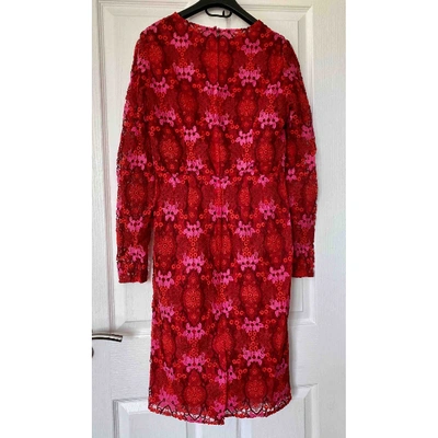 Pre-owned Dolce & Gabbana Lace Mid-length Dress In Red