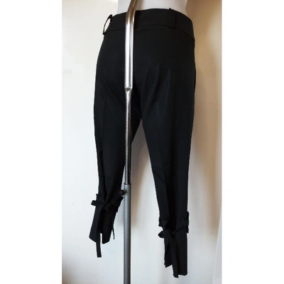 Pre-owned Elisabetta Franchi Trousers In Black