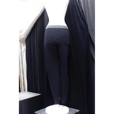 Pre-owned Jean Paul Gaultier Black Cotton Trousers