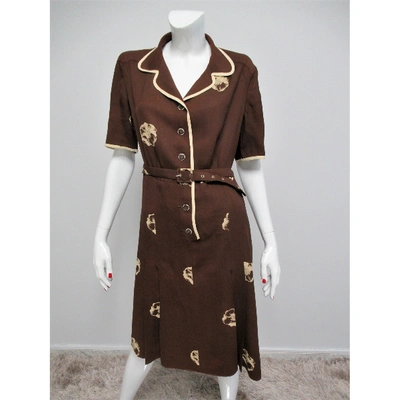 Pre-owned Max Mara Brown Wool Jumpsuit